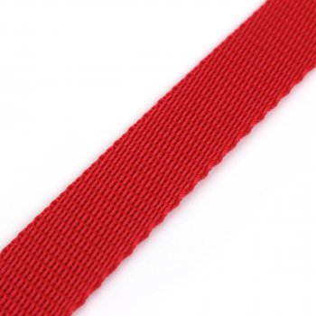Gurtband 20 mm - PP - rot - 50-m-Rolle