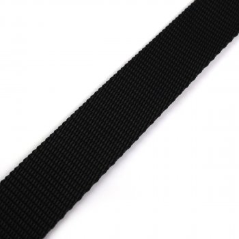 Gurtband 25 mm - PP - schwarz - 50-m-Rolle