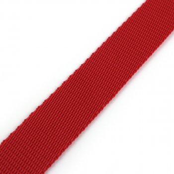 Gurtband 25 mm - PP - rot - 50-m-Rolle