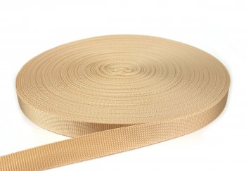 Gurtband 30 mm - PP - beige - 50-m-Rolle