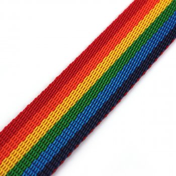 Gurtband 30 mm - PP - multicolor - 50-m-Rolle