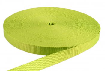 Gurtband 25 mm - PP - limette - 50-m-Rolle