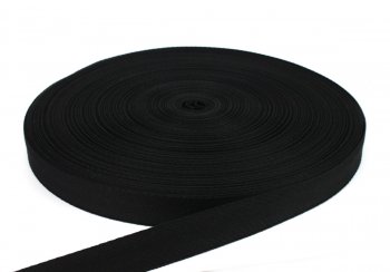 Stuhlbespanngurt, Flechtgurt ca. 29 mm - schwarz 100 m