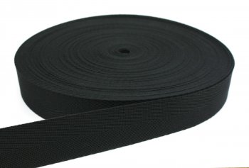 Stuhlbespanngurt Flechtgurt - 50 mm - schwarz - 50-m-Rolle