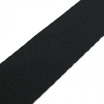 Stuhlbespanngurt Flechtgurt - 50 mm - schwarz - 50-m-Rolle