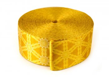 Gurtband 50 mm - Muster Gelb - 10 Meter Rolle