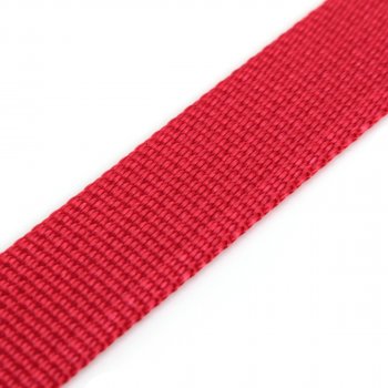 PES Gurtband - 20 mm - rot - 50-Meter-Rolle