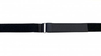 Klettband schwarz mit Schlaufe 1600x25mm  - 10 Set -