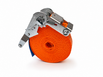 Zurrgurt 6,0 m - orange mit Ratsche - EN 12195-2 - PES