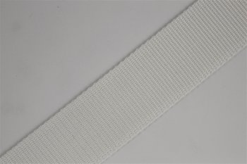 Gurtband 40 mm  -  100 % Bambus-Viskose - rohweiß - 50 m Rolle