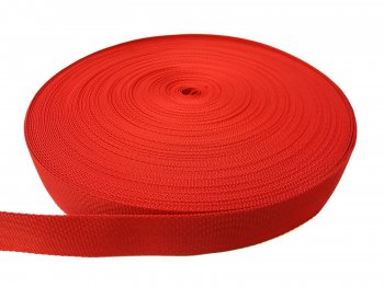 Gurtband 40 mm - PP - rot - 50-m-Rolle