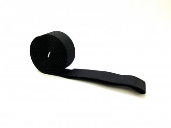 Klettband schwarz mit Schlaufe 1600x25mm  - 10 Set -