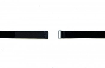Klettband schwarz mit Schlaufe 1600x25mm  - 10 Set -