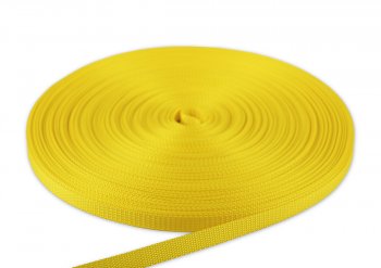 PES Gurtband - 10mm - gelb- 50-m-Rolle