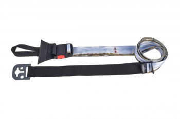 Rathgeber Sturmleine für Markisen, Sonnensegel und Vorzelte  -  Sonderedition Strand mit Leuchtturm - 1 Stück