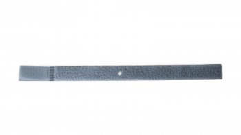 Klettband mit Loch grau 335x25mm  - 20er Set -