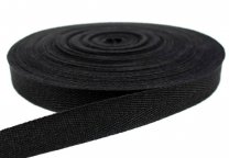 Flachsgurt 100 % thermisch verstreckt - 29 mm - schwarz 50 m