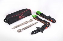 Rathgeber-Sturmleine Schwarz/orange - Wurmi Set Aluminium - mit Kombi Adapter für Vorzelt und Markise
