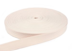 Gurtband 20 mm - PP - creme - 50-m-Rolle