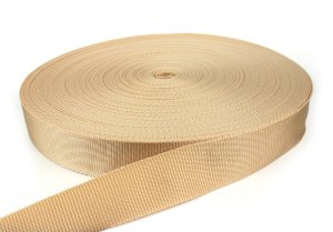 Gurtband 40 mm - PP - beige - 50-m-Rolle