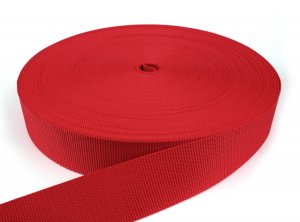 Gurtband 50 mm - PP - rot - 50-m-Rolle
