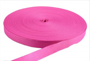 Gurtband 25 mm - PP - pink - 50-m-Rolle