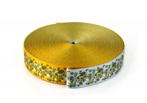 Gurtband 25 mm - Wiese bunt - 10 Meter Rolle