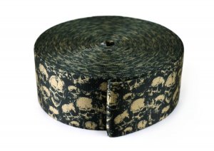 Gurtband 50 mm - Totenköpfe - 10 Meter Rolle