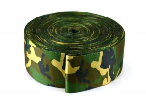 Gurtband 50 mm - Tarnfarbe Wood - 10 Meter Rolle
