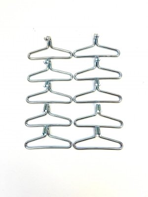10 Haken zum Einnähen in elastisches Gurtband Breite 50 mm