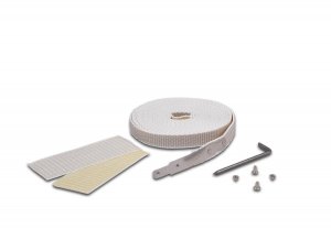 Reparaturset - Rolladengurt 14 mm zweifarbig beige/grau 5,5 m  