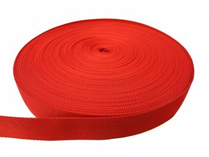 Gurtband 40 mm - PP - rot - 50-m-Rolle