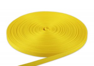 PES Gurtband - 10mm - gelb- 50-m-Rolle