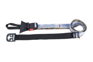 Rathgeber Sturmleine für Markisen, Sonnensegel und Vorzelte  -  Sonderedition Strand mit Leuchtturm - 1 Stück