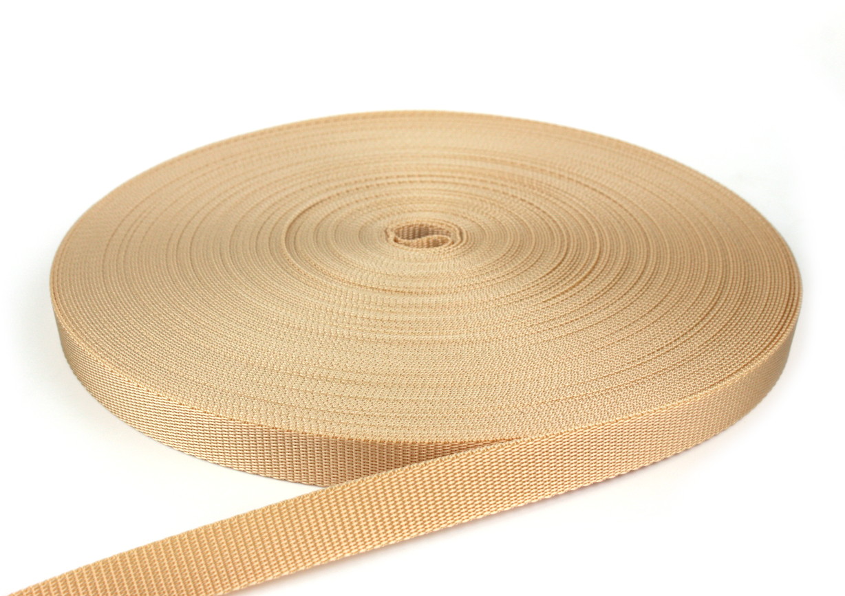 Gurtband 20 mm - PP - beige - 50-m-Rolle