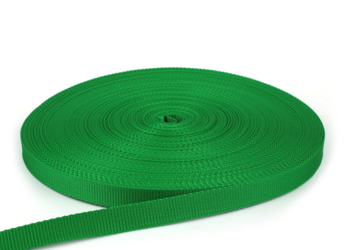 Gurtband 20 mm - PP - grasgrün - 50-m-Rolle