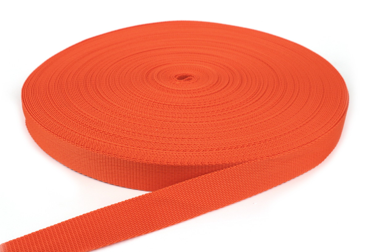 Gurtband 25 mm - PP - orange - 50-m-Rolle