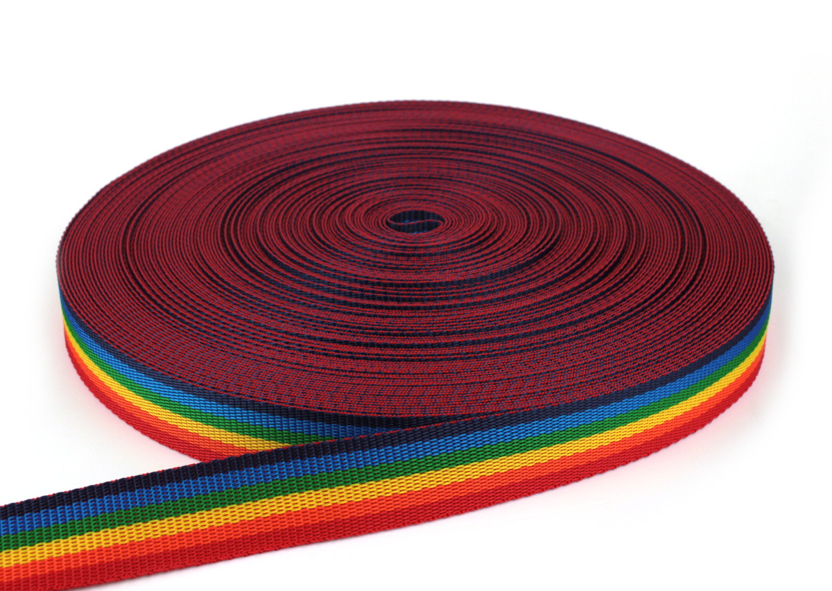 Gurtband 30 mm - PP - multicolor - 50-m-Rolle
