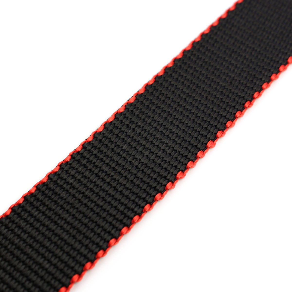 PA Gurtband - 30 mm - 1,7 Tonnen - schwarz/rot - 25-m-Rolle